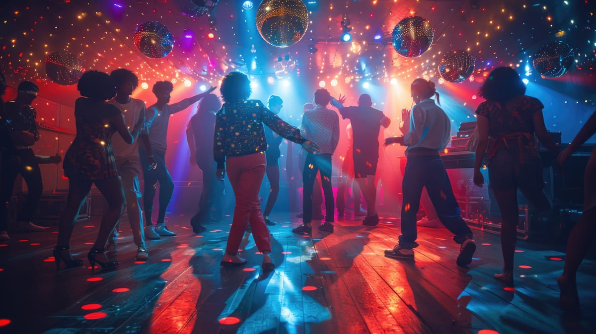 Discostimmung bei einer 70er Party