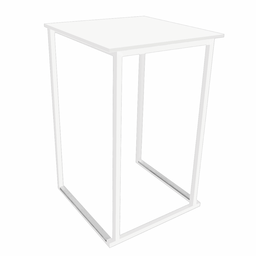 Stehtisch Industrie Kubix weiß 70x70x110 cm